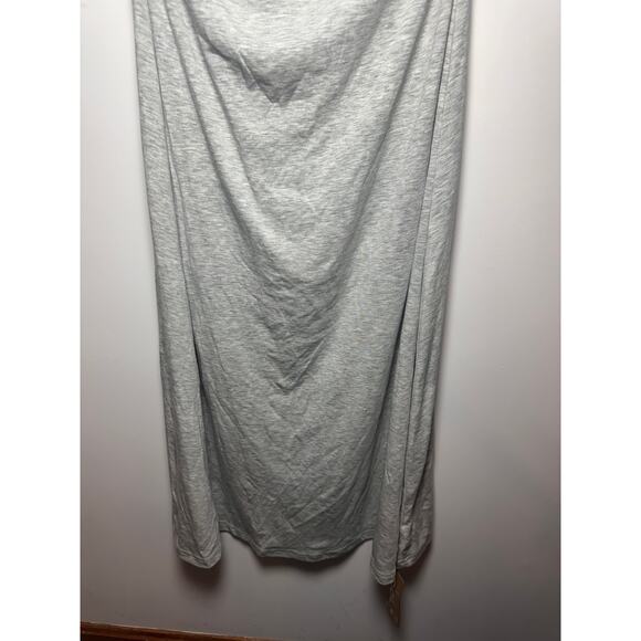 Brand New OGL Women's Size Medium Gray Sleeveless Knit Midi Dress Viscose Blend - Picture 2 of 6